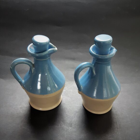Buchan Pottery Portobello Scotland Oil and Vinegar Cruets Set - Picture 2 of 9